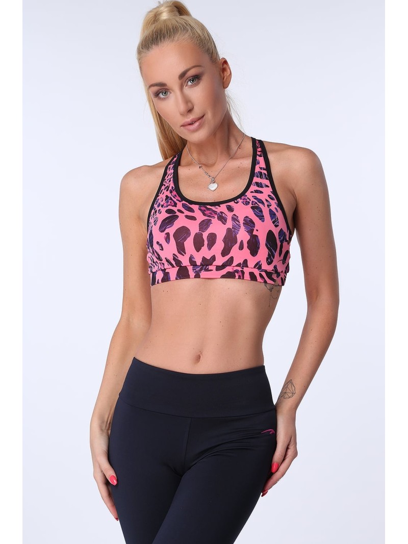 Pink leopard print sports top MR15498 - Online store - Boutique